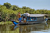 From Siem Reap to Battambang - boat trip along the river Stung Sangker, houseboat